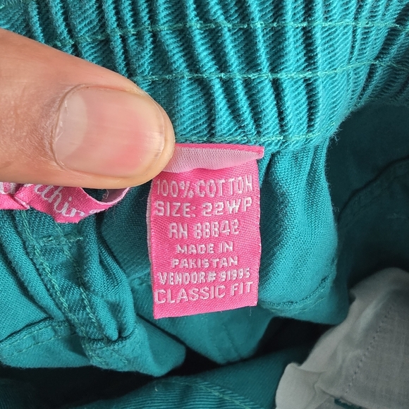 Woman Within Jeans Women’s 22WP Teal Denim Wide Leg Pants - Picture 2 of 8